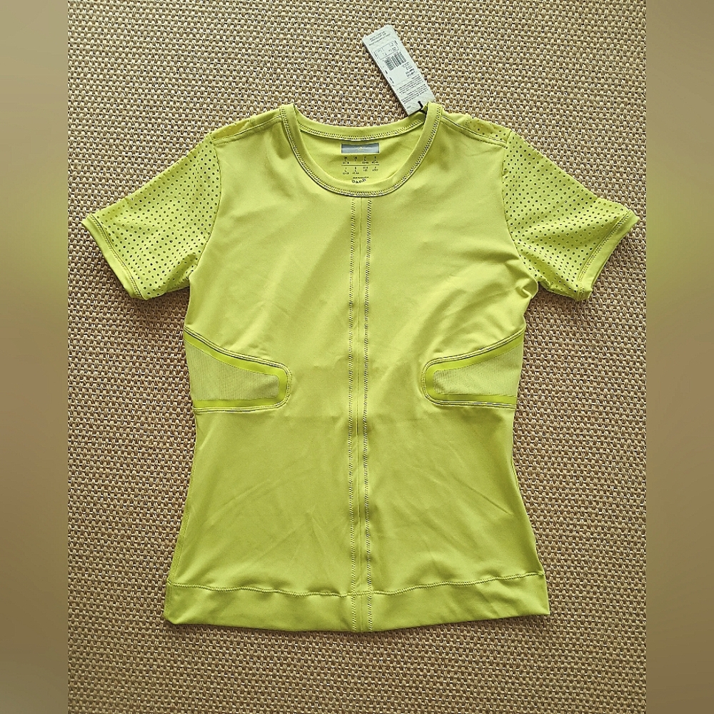 Nwt. Stella McCartney Adidas ,run tee in Yellow Neon